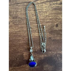 Lia Sophia Blue Pendant Necklace